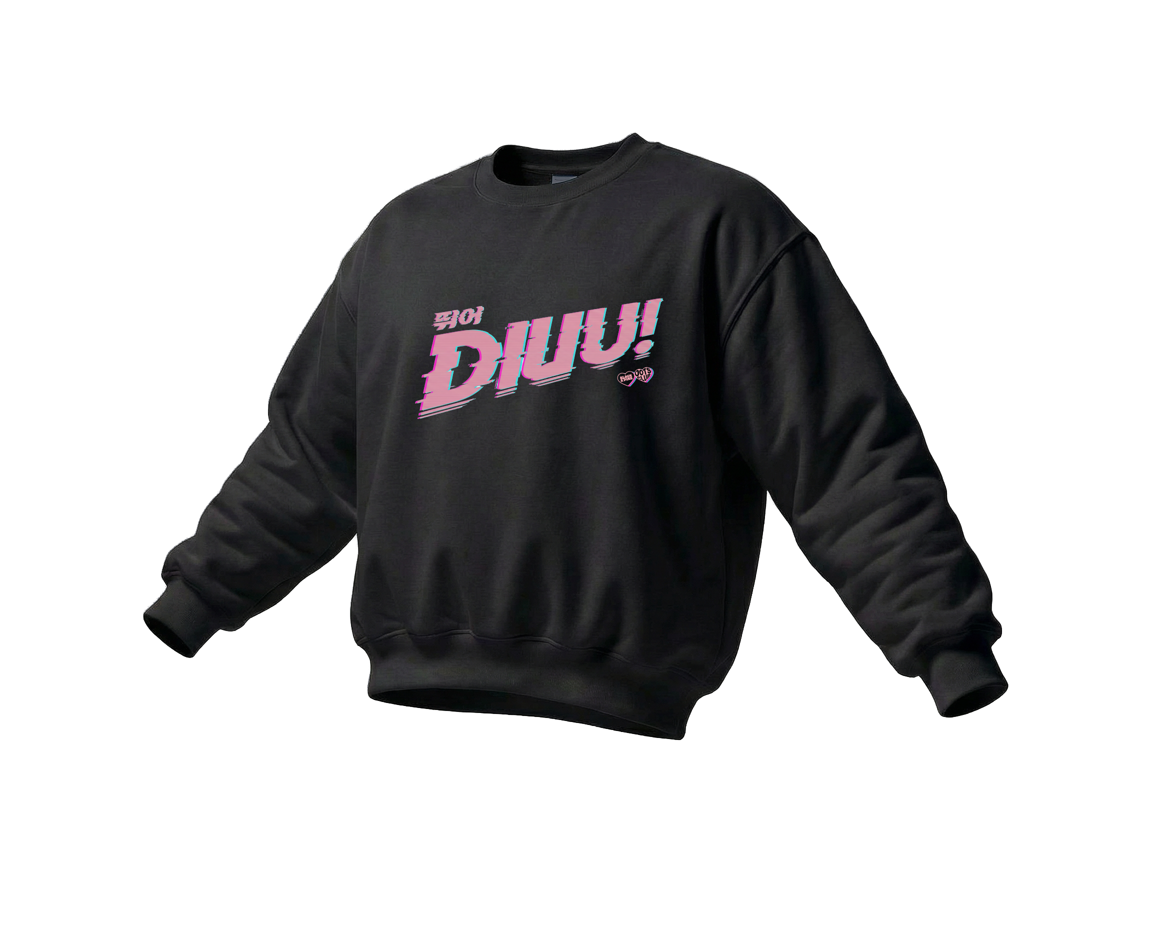 "DIUU JUMP" Minimal Version | Crewneck | BLACK&PINK Collection by OOTS.CLUB