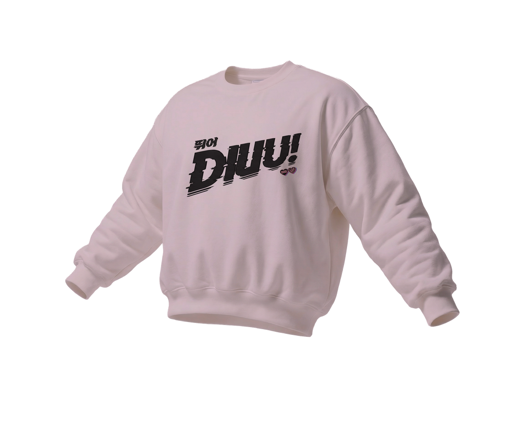 "DIUU JUMP" Minimal Version | Crewneck | BLACK&PINK Collection by OOTS.CLUB