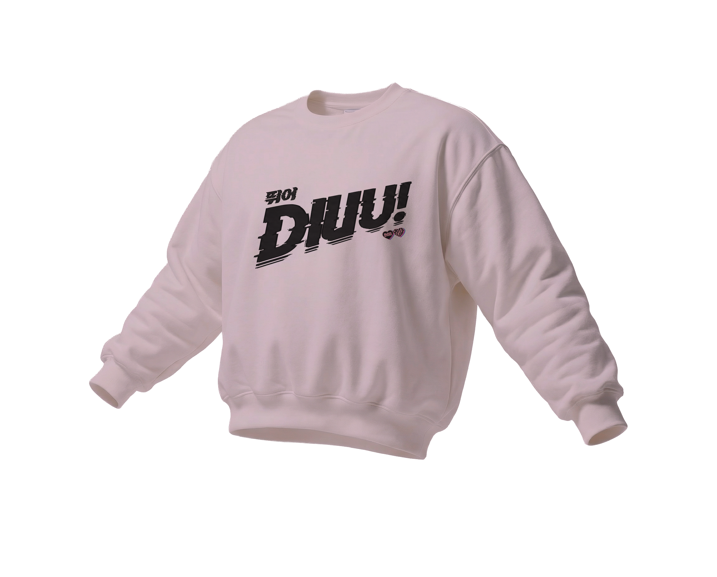 "DIUU JUMP" Minimal Version | Crewneck | BLACK&PINK Collection by OOTS.CLUB