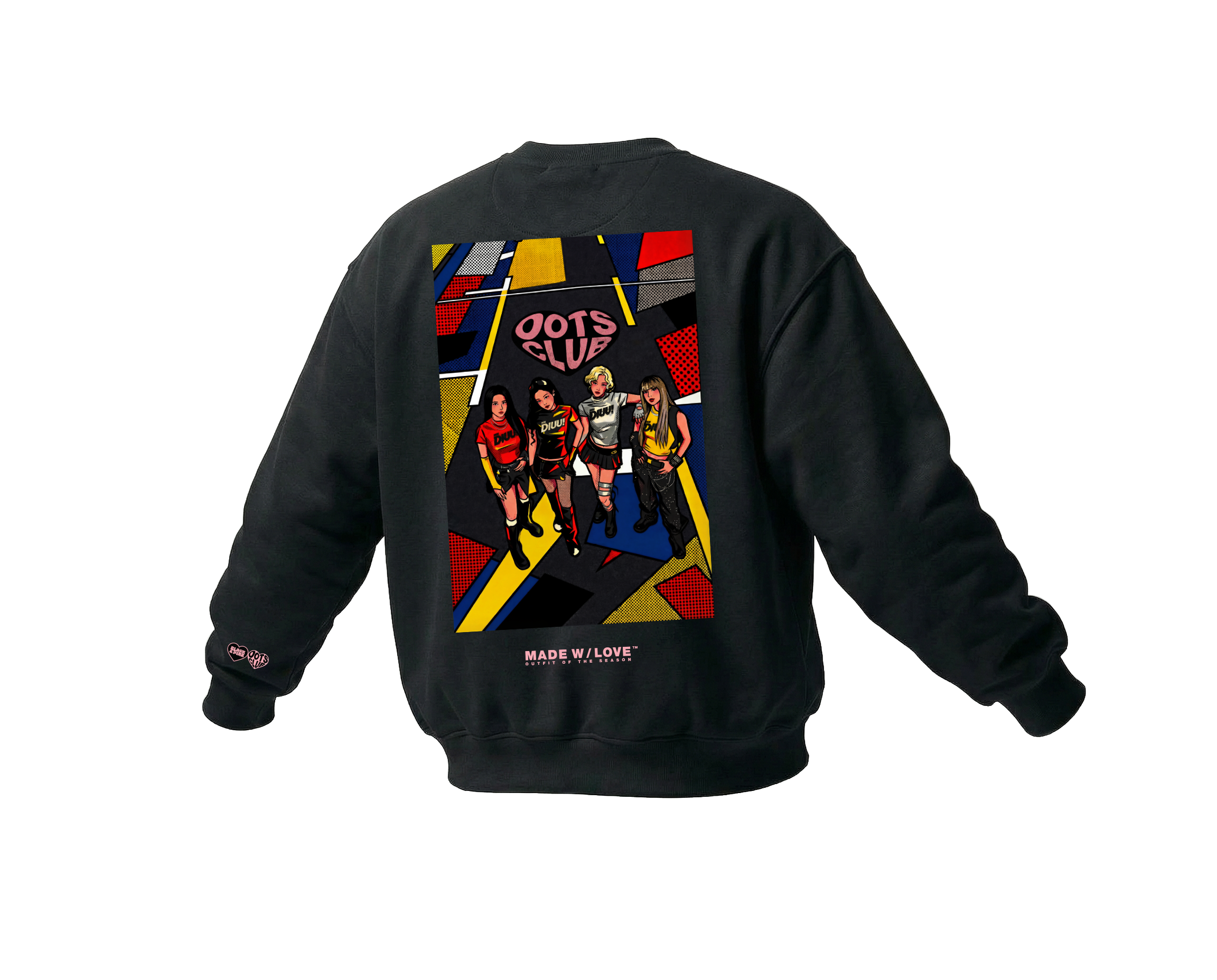 "DIUU JUMP" Members Version | Crewneck | BLACK&PINK Collection by OOTS.CLUB