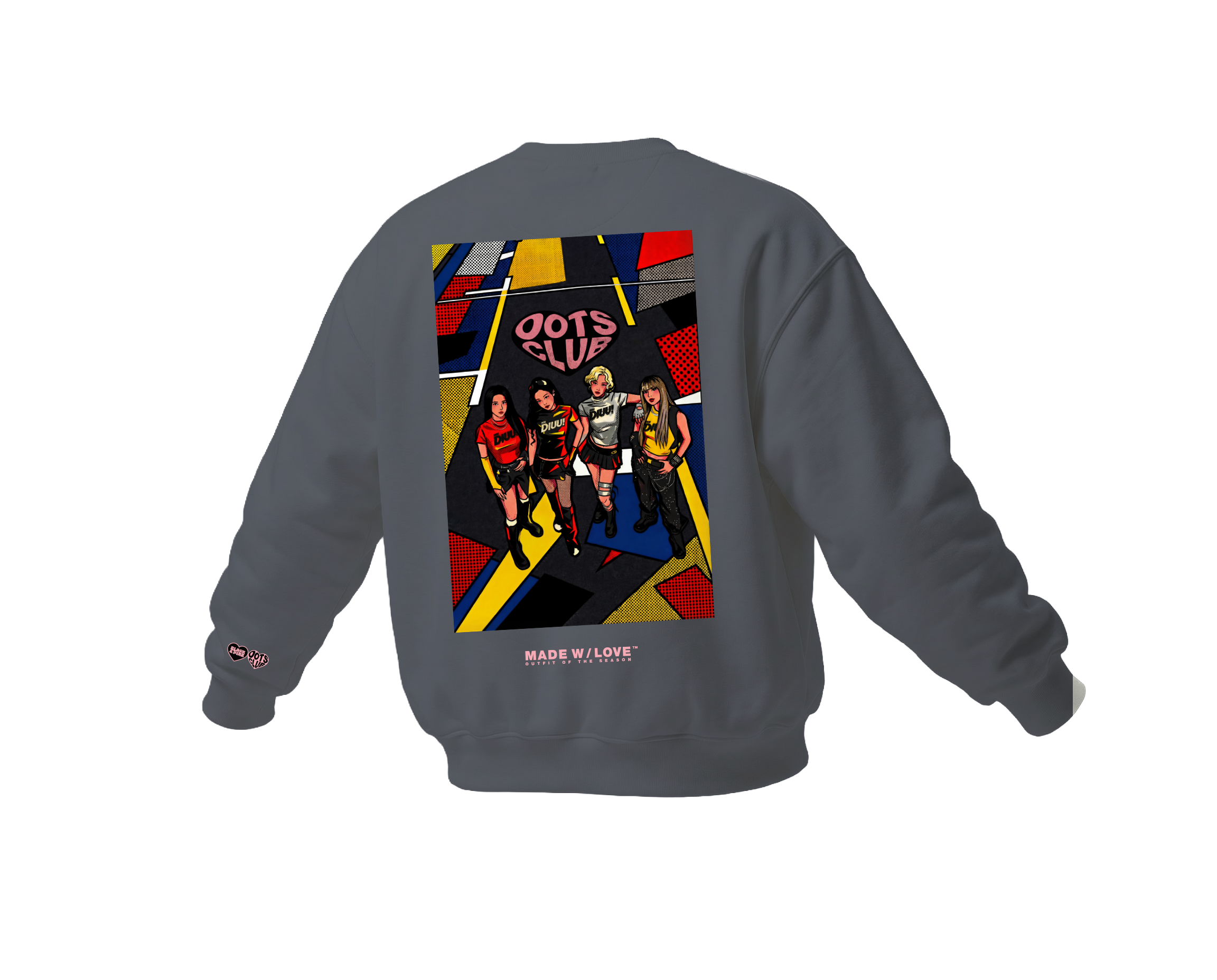 "DIUU JUMP" Members Version | Crewneck | BLACK&PINK Collection by OOTS.CLUB