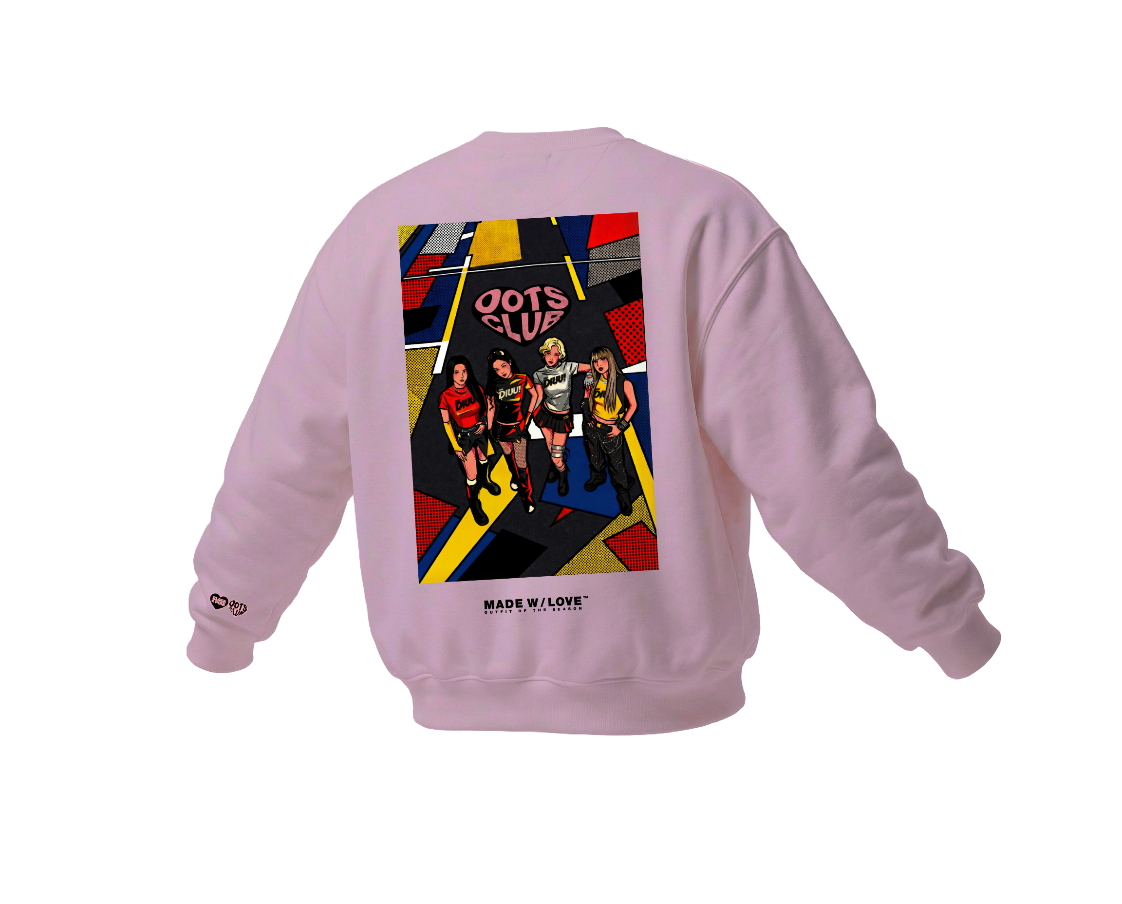 "DIUU JUMP" Members Version | Crewneck | BLACK&PINK Collection by OOTS.CLUB