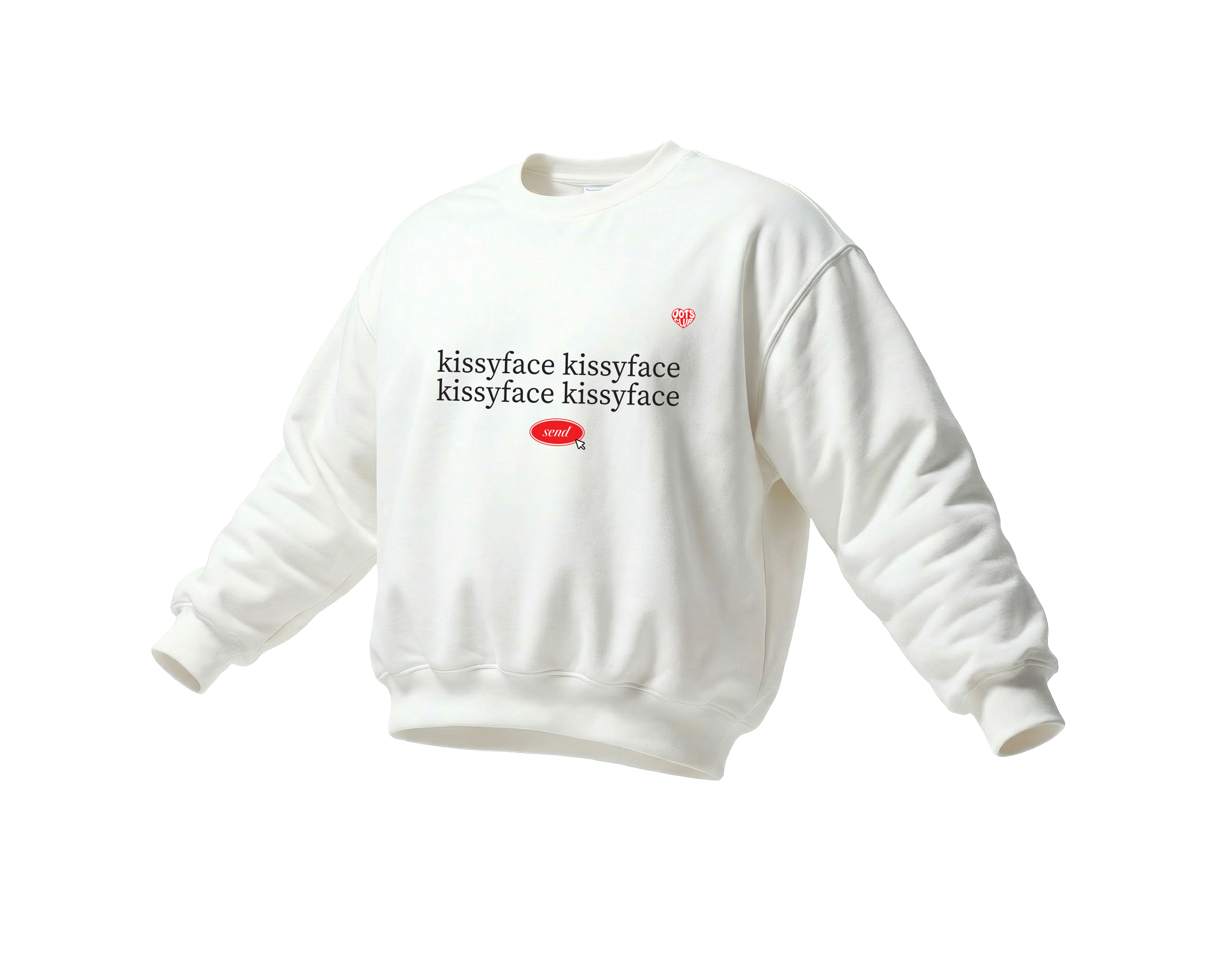 "KissyFaceKissyFace" | Crewneck | BLACK&PINK Collection by OOTS.CLUB
