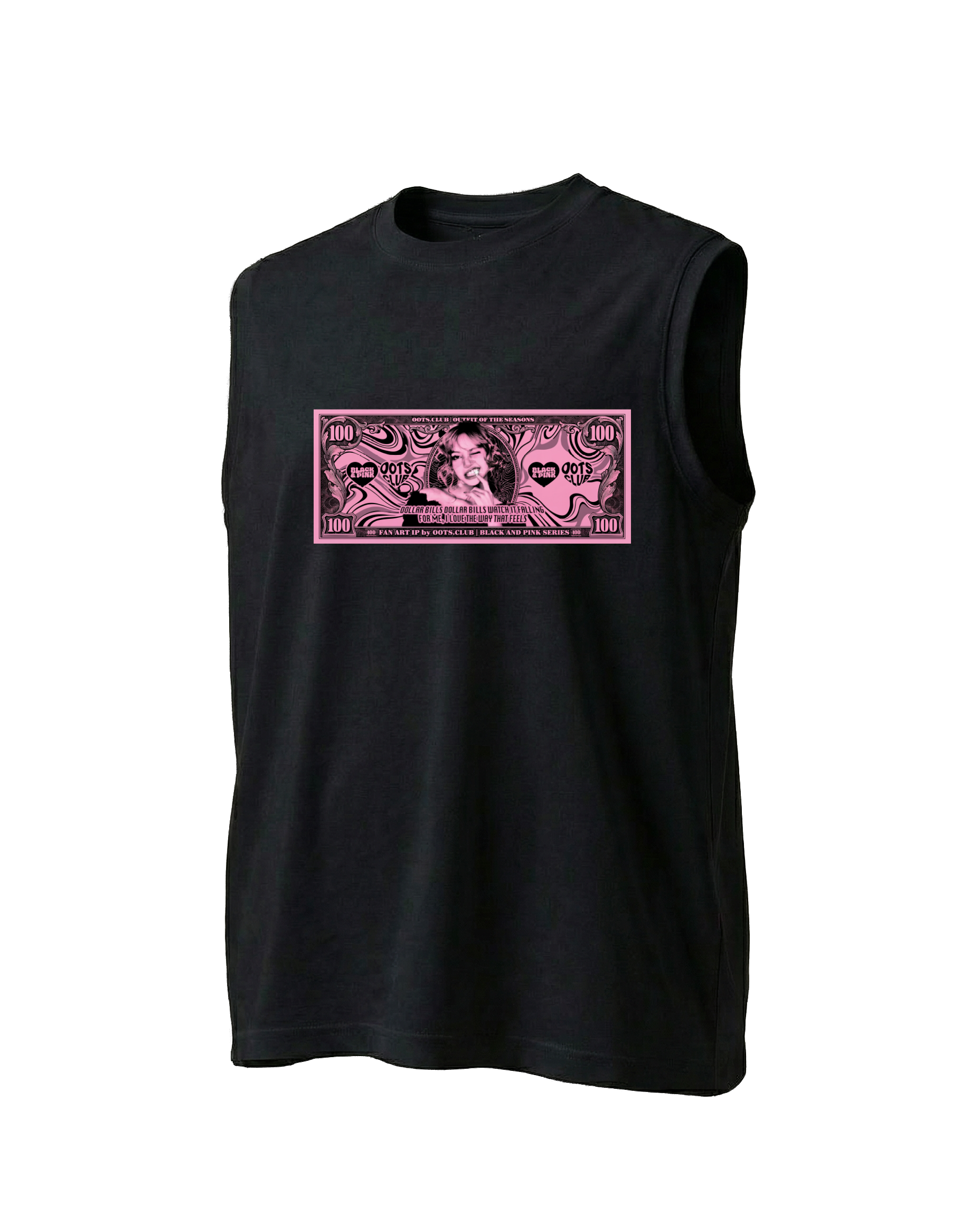 "MONEY" | SLEEVELESS TANK | BLACK&PINK - BLACK&PINK Collection by OOTS.CLUB