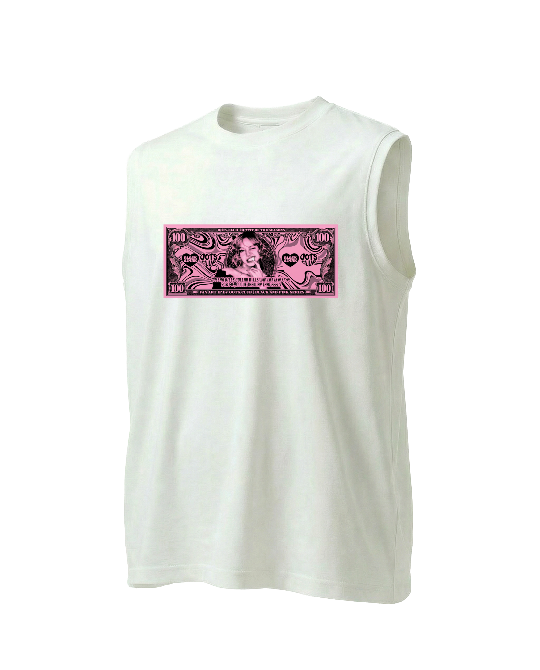 "MONEY" | SLEEVELESS TANK | BLACK&PINK - BLACK&PINK Collection by OOTS.CLUB