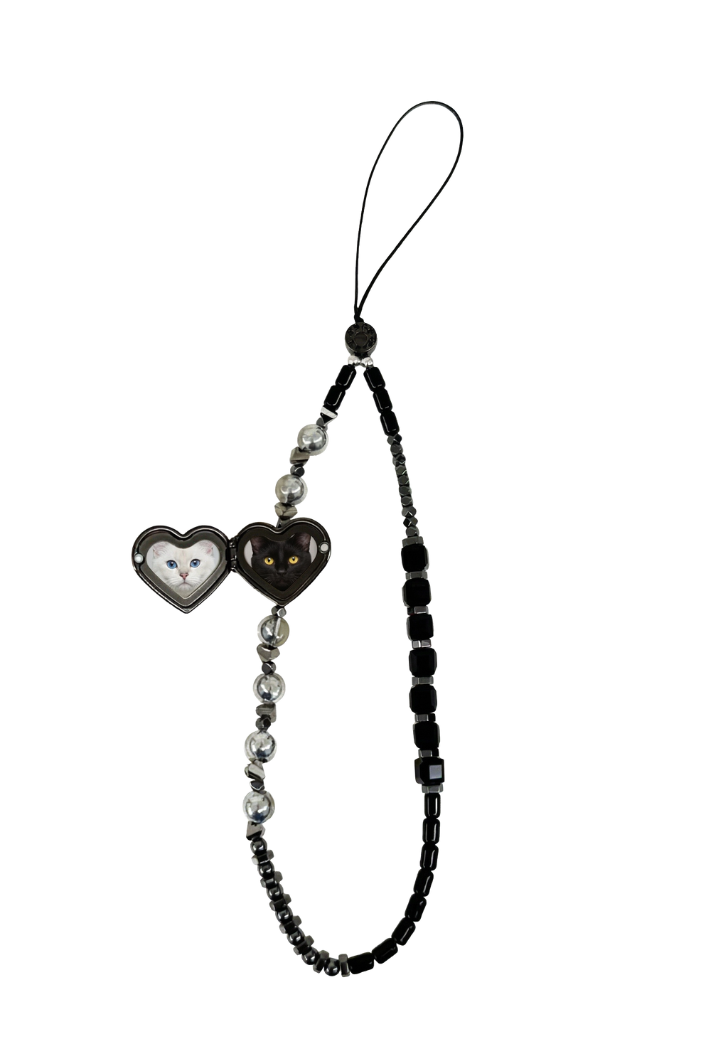 ONYX - The Double Heart Phone Charm by OOTS.CLUB