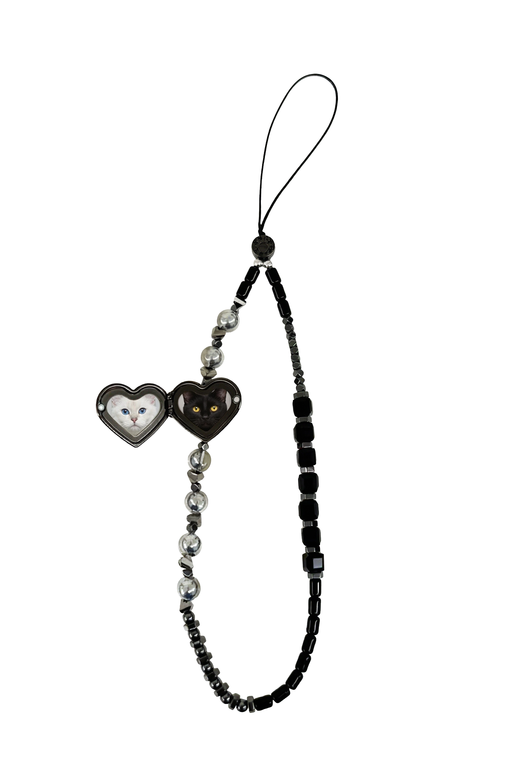 ONYX - The Double Heart Phone Charm by OOTS.CLUB
