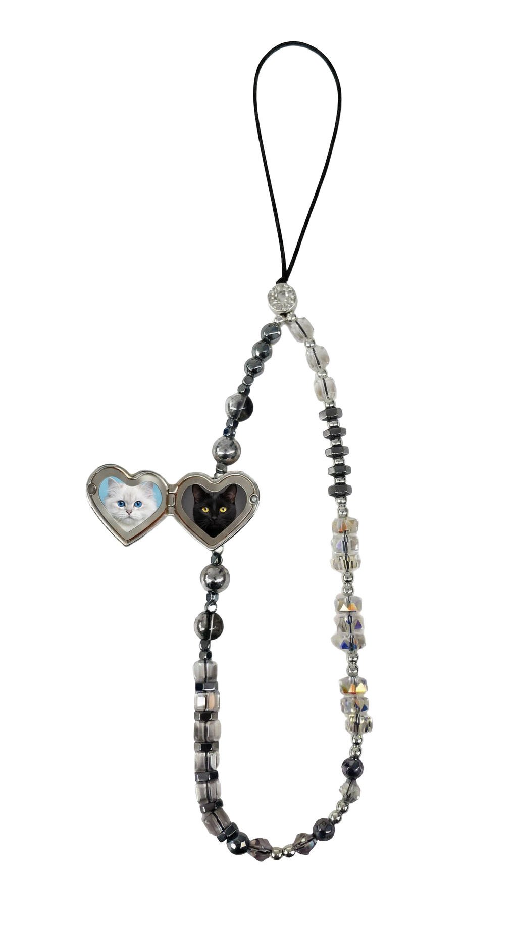 SILVER - The Double Heart Phone Charm by OOTS.CLUB